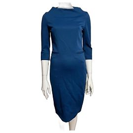 Diane Von Furstenberg DvF New Maidey - Robe fourreau bleue Bleu