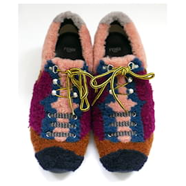 Fendi-Sneakers Fendi Patchwork Shearling-Multicolore