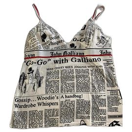 John Galliano Top Bianco