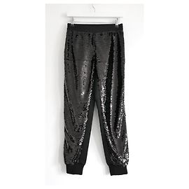 Giambattista Valli Sequin Embellished Silk Satin Pants Black
