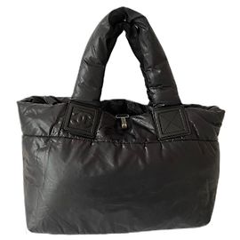 Bolso Chanel Cocon de Nylon Negro Burdeos Negro Burdeos