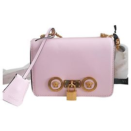 Versace Leather Handbag Pink Pink