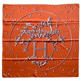 Hermès Vif Argent Square di Dimitri Rybaltchenko Arancione