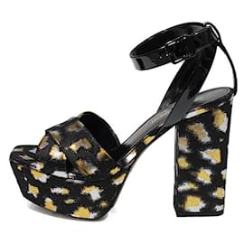 Saint Laurent-Sandals-Black,Multiple colors,Leopard print