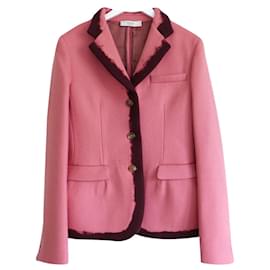 Prada-Prada Fall 2007 Pink Wool Ombre Felt Jacket-Pink