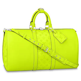 Louis Vuitton-LV Keepall Taigarama yellow new-Yellow