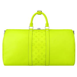 Louis Vuitton-LV Keepall Taigarama amarelo novo-Amarelo