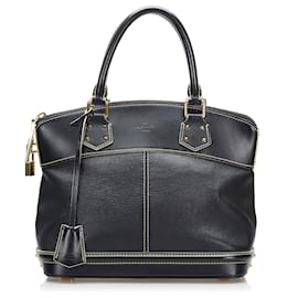 Louis Vuitton-Louis Vuitton Black Suhali Lockit PM-Black