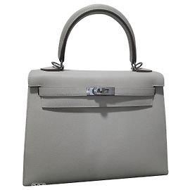Hermès Hermes Kelly 25 Handtasche U Epsom-Leder Weiß Craie Weiß