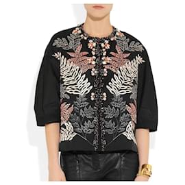 Biyan-Biyan Katrina embellished & embroidered taffeta jacket-Black