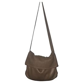 Hermès Small Leather Shoulder Bag Grey Grey