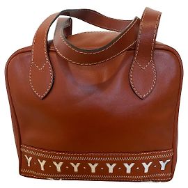 Sac à main Yves Saint Laurent en cuir caramel Caramel