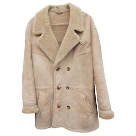 Autre Marque size S vintage shearling parak Eggshell
