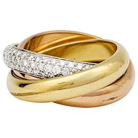 Cartier-Cartier-Ring, "Trinity", 3 Gold, Diamanten.-Andere