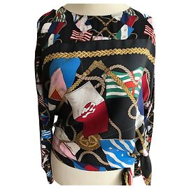 Sandro Blusa de seda multicolor Multicolor