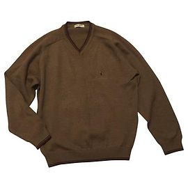 Pierre Cardin Wool V Neck Jumper Brown Brown Black Multiple colors Khaki