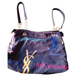 Yves Saint Laurent Black Nylon Handbag Black