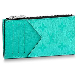 Louis Vuitton LV Coin card holder green Green