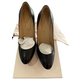 Sergio Rossi Black Leather Pumps 38 Black