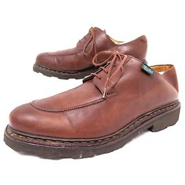 SCARPE PARABOOT AVIGNON GRIFF 4E 38 SCARPE DERBY HALF HUNTING IN PELLE MARRONE Marrone
