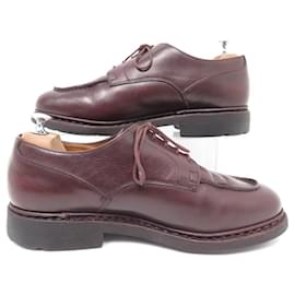 Paraboot-CHAMBORD PARABOOT SHOES 9.5F 43.5 BROWN LEATHER DERBY SHOES-Brown