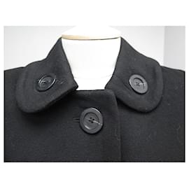 Burberry-Burberry coat 38 M IN BLACK WOOL & CASHMERE BLACK WOOL & CASHMERE COAT-Black