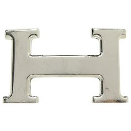 Hermès HEBILLA DE CINTURÓN HERMES H DE ACERO PALADIO PULIDO PLATA 32 CINTURÓN HEBILLA MM Plata