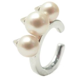 NUEVO EAR Cuff TASAKI DANGER DE PLATA DE LEY Y PERLA Plata