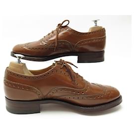 Church's-NEW CHURCH'S BURWOOD SHOES 7.5F 41.5 ORANGE BOUT FLEURI LEATHER SHOES-Brown
