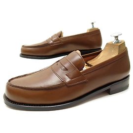NEUF CHAUSSURES PARABOOT MOCASSINS 7.5K 41.5 COLMAR 190301 CUIR MARRON SHOE Marron