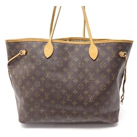 Louis Vuitton-SAC A MAIN CABAS LOUIS VUITTON NEVERFULL GM M40157 EN TOILE MONOGRAM BAG-Marron