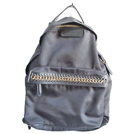 Stella Mc Cartney Stella McCartney Falabella Go-Rucksack mit Logo Schwarz