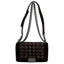 Chanel-Red Tweed Chanel Boy Bag-Red