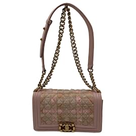 Chanel-Pink Leather Chanel Boy Bag-Pink