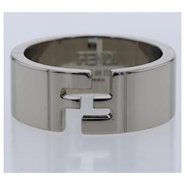 Fendi-FF Motif Ring-Silvery