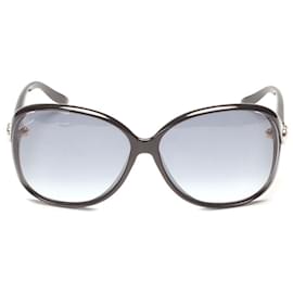 Gucci-Übergroße runde Sonnenbrille-Schwarz