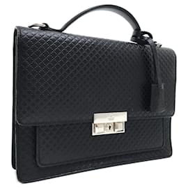 Gucci-Diamante Leather Business Bag 223650-Black