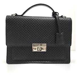 Gucci-Diamante Leather Business Bag 223650-Black