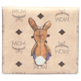 MCM-Visetos Kleine Brieftasche-Beige