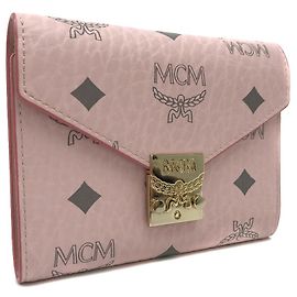 MCM Visetos Patricia Trifold Wallet MYS AAPA02 Pink