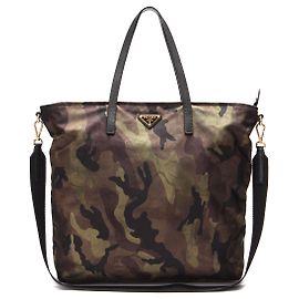 Prada Sac cabas camouflage Tessuto Multicolore