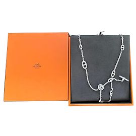 Hermès colar farandole 80 cm Prata