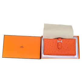Hermès Bearn Wallet Orange