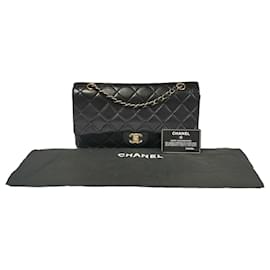 Chanel-Chanel Classic Double Flap Medium Black Lambskin Gold-Black
