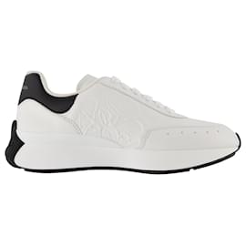 Alexander Mcqueen-Sneakers Oversize - Alexander Mcqueen - Bianco/Nero - Pelle-Bianco