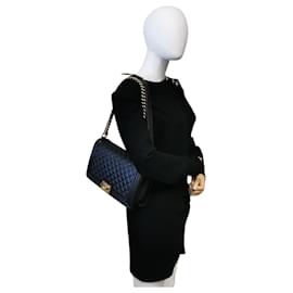 Chanel-Chanel Boy Large Black Lambskin Gold-Black