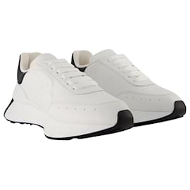 Alexander Mcqueen-Zapatillas Oversize - Alexander Mcqueen - Blanco/Negro - Cuero-Blanco