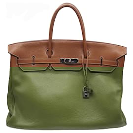 Hermès-HERMES BIRKIN 40 Marron Clémence Palladium-Marron