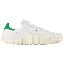 Adidas Scuba Baskets Stan Craig Vertes en Cuir Blanc Blanc