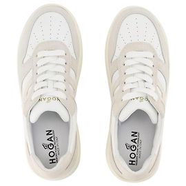 H630 Sneakers - Hogan - Bianco - Pelle Marrone Beige